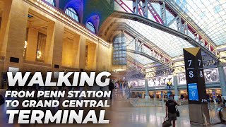 Walking NYC  Penn Station to Times Square amp Grand Central Terminal July 2021 [upl. by Leber]