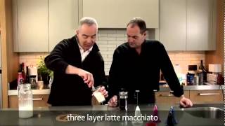 aerolatte  milk frother makes three layer caffè latte macchiato [upl. by Nomzed453]