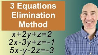 Solving Systems of 3 Equations Elimination [upl. by Ready39]