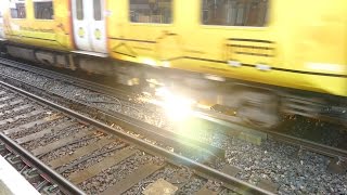 Merseyrail 507 009 making arcs at Birkdale station [upl. by Atiuqram]